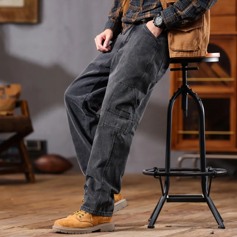 FUERZA Jeans Unisex Black Gray Color-6