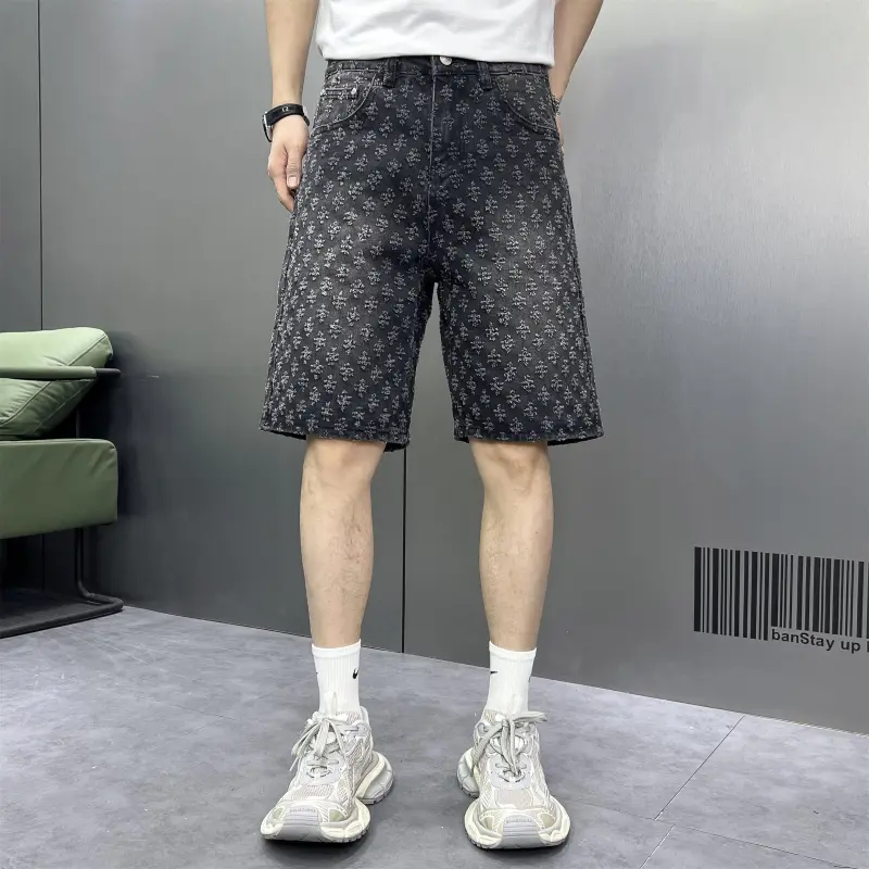 FUERZA Denim Shorts Unisex-12