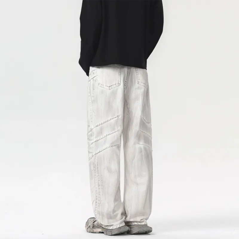 FUERZA Jeans Unisex White-5