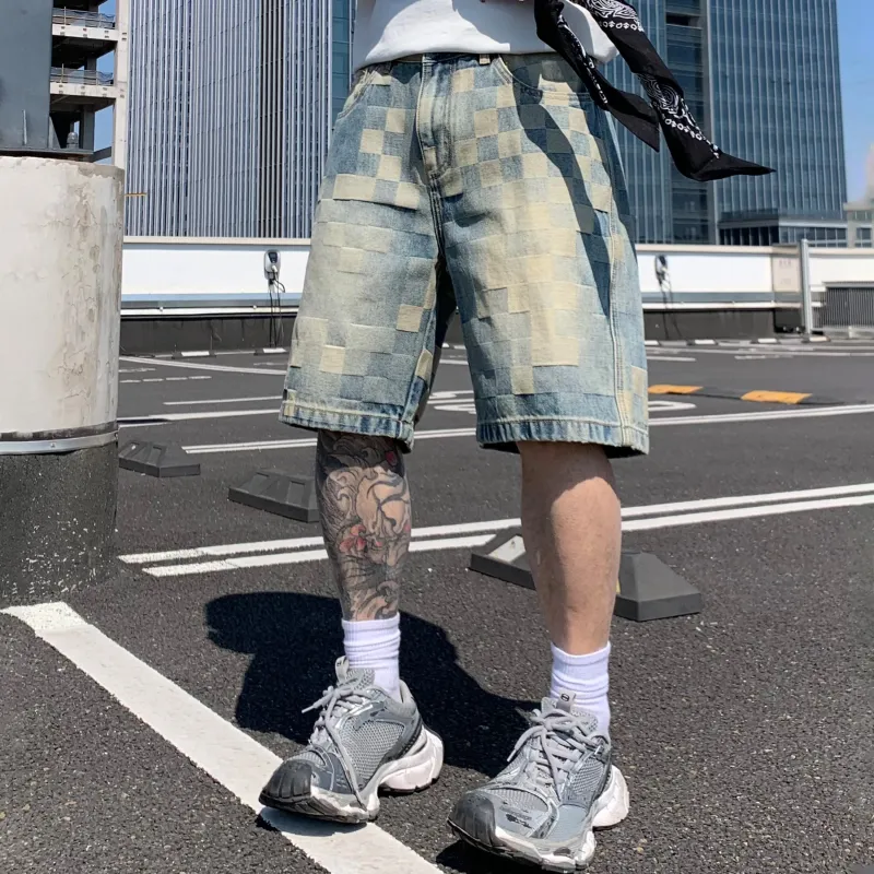 FUERZA Denim Shorts Unisex Blue-4