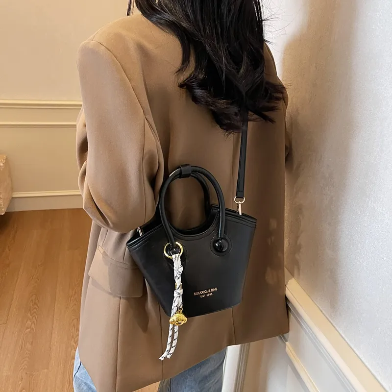 REDOO PU Handbag Regular Women's Black/White & Brown/White & Pink/Brown-2