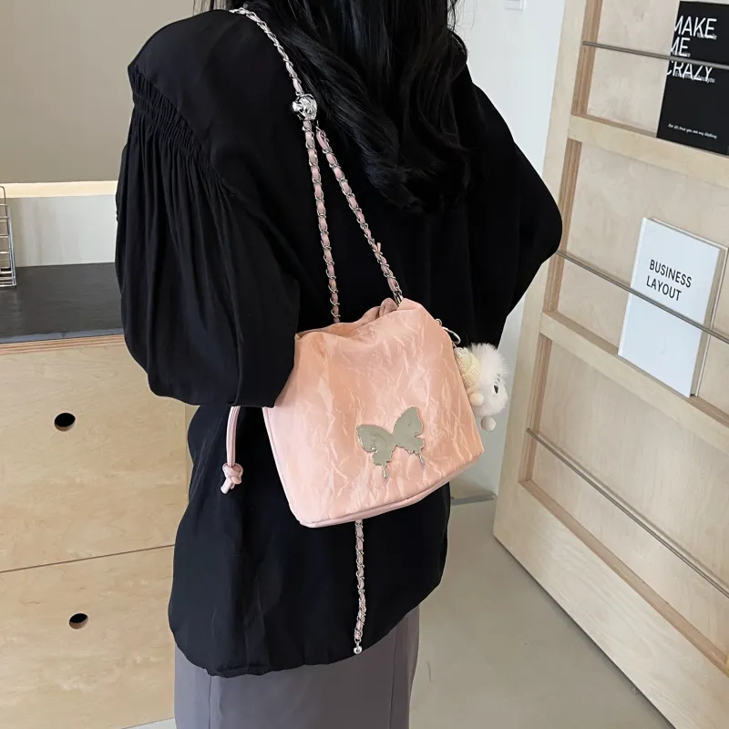 REDOO PU Crossbody Bag Shoulder Bag Women's White/Pink/Black/Silver/Green-17