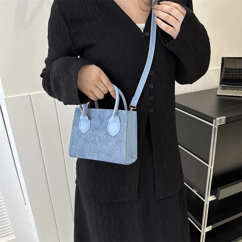 REDOO PU Shoulder Bag Regular Women's Dusty Blue/White/Black/Sky Blue-19