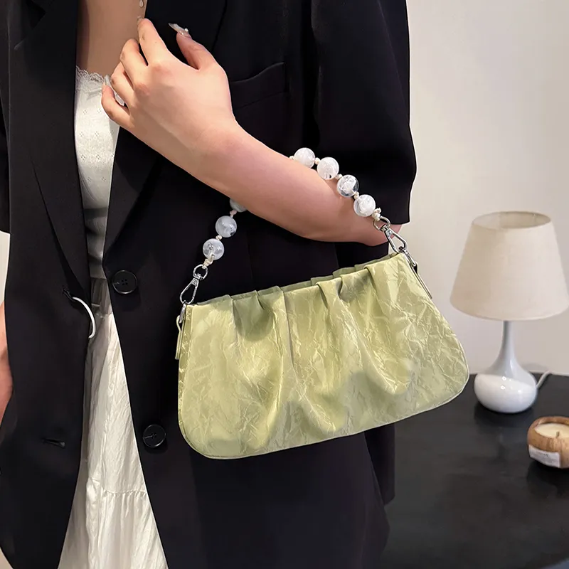 REDOO Mercerized Velour Shoulder Bag Regular Women's White/Silver/Black/Green/Pink-19