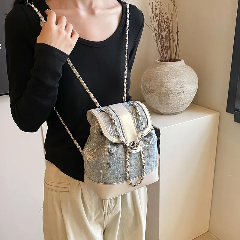 REDOO PU Backpack Women's Pearl White/Pink-1