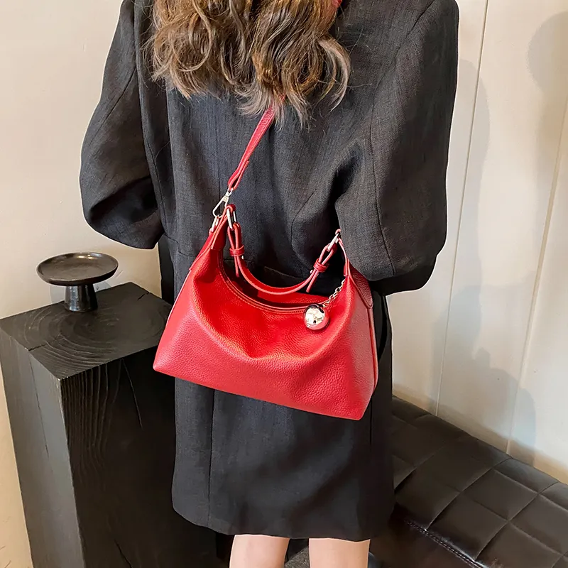 REDOO Pu Shoulder Bag Women's Black/Red Khaki/Brown White-11