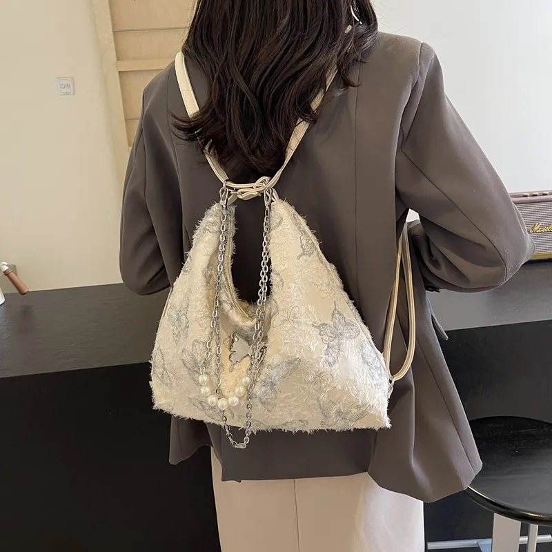REDOO PU Portable Double Shoulder Backpack Women's Black Butterfly/Gray Butterfly/Red Butterfly/Green Butterfly-15