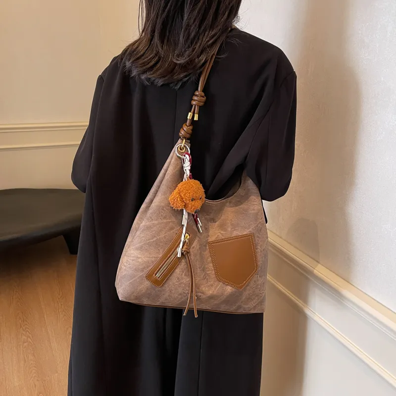 REDOO PU Crossbody Bag, Shoulder Bag Women's Dark Tea/Ecru/Denim Blue/Coffee-17