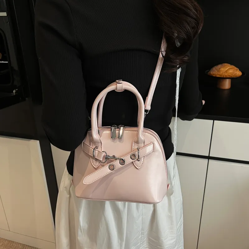 REDOO PU Handbag Women's Black Ecru/Light Yellow/Light Pink-11