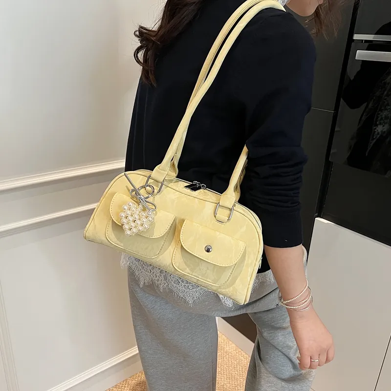 REDOO PU Handbag, Shoulder Bag Women's White/Pink/Blue/Yellow/Silver/Black-7