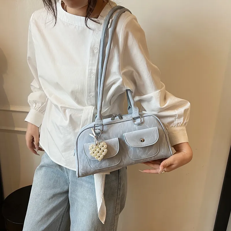 REDOO PU Handbag, Shoulder Bag Women's White/Pink/Blue/Yellow/Silver/Black-5