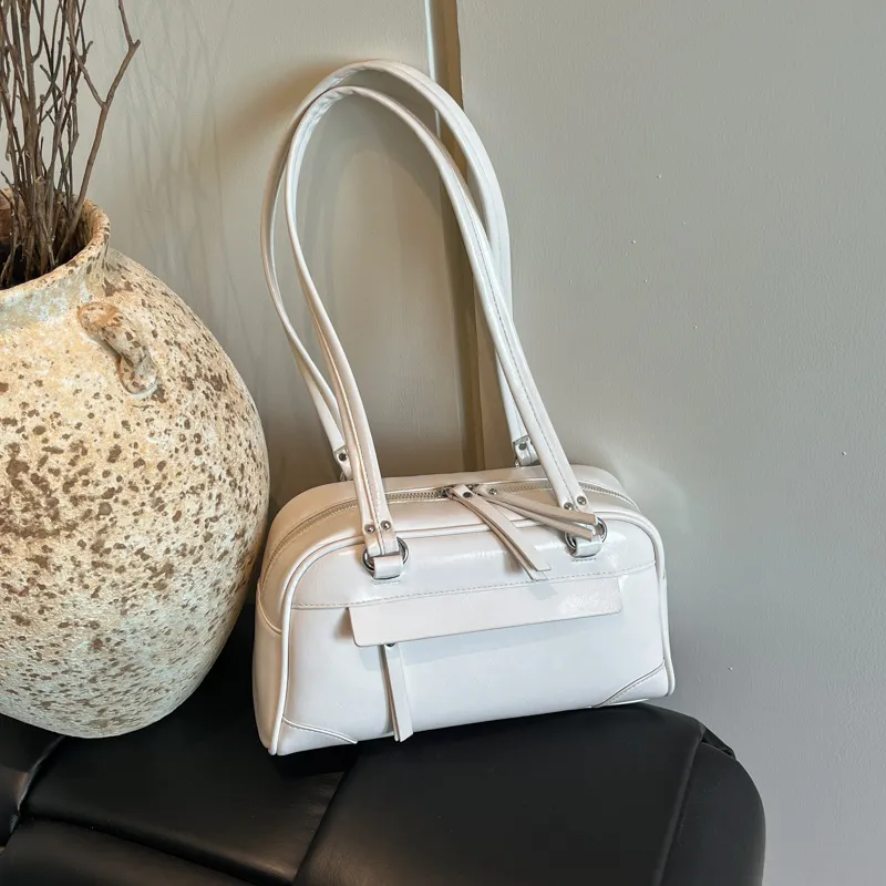 REDOO PU Shoulder Bag Women's White/Silver/Black/Brown/Red-1