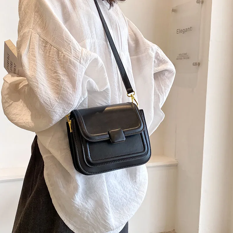 REDOO PU Crossbody Bag, Shoulder Bag Women's Elegant White/Milk Tea Apricot/Elegant Green/Versatile Black-11
