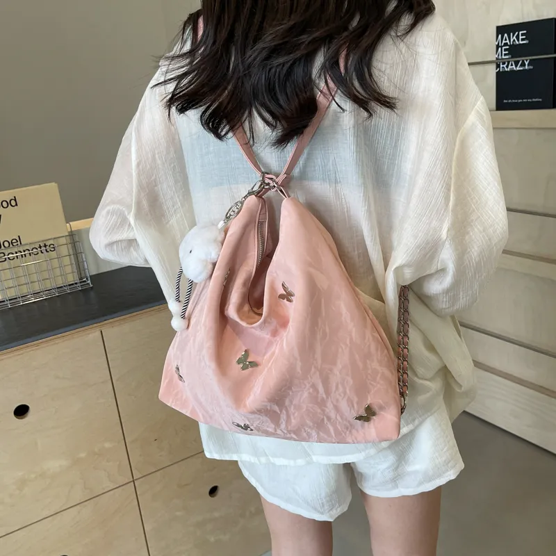 REDOO Pu Backpack On The Shoulder Regular Women's Silver/Ecru/Blue/Pink/Black-15
