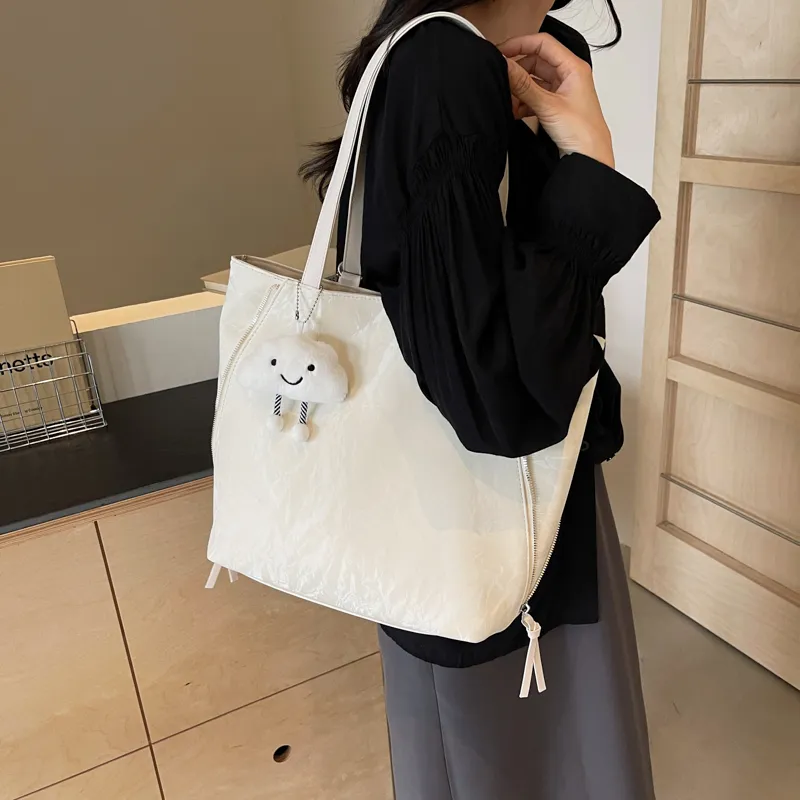 REDOO PU Portable Double Shoulder Backpack Regular Women's Silver/Ecru/Blue/Green/Black-6