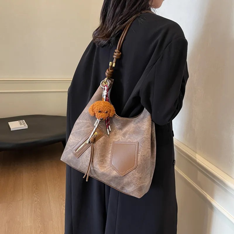 REDOO PU Crossbody Bag, Shoulder Bag Women's Dark Tea/Ecru/Denim Blue/Coffee-16