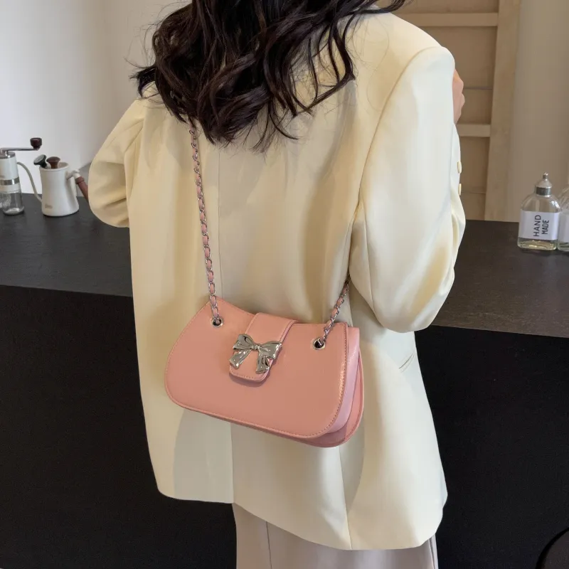 REDOO PU Shoulder Bag Women's Ecru/Silver/Black/Pink-17