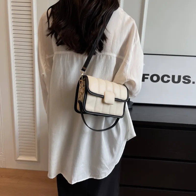 REDOO PU Portable Crossbody Bag, Shoulder Bag Regular Women's White & Pink/White & Black/Silver & Pink-8
