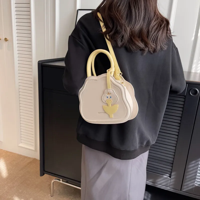 REDOO PU Shoulder Bag Regular Women's Pink/Yellow-4