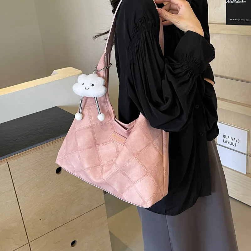 REDOO PU Shoulder Bag Regular Women's White/Blue/Pink/Dark Tea-11