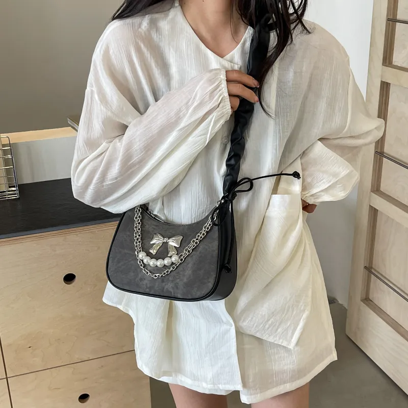 REDOO PU Crossbody Bag, Shoulder Bag Women's Ecru/Denim Blue/Dark Tea-10