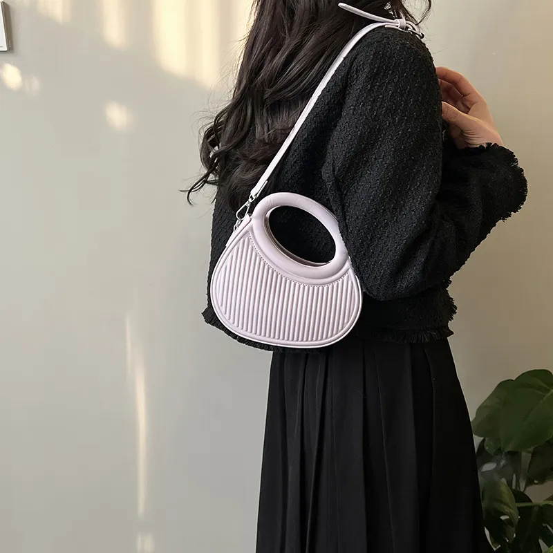 REDOO PU Shoulder Bag Regular Women's Ecru/Black/Pink/Purple/Green-18