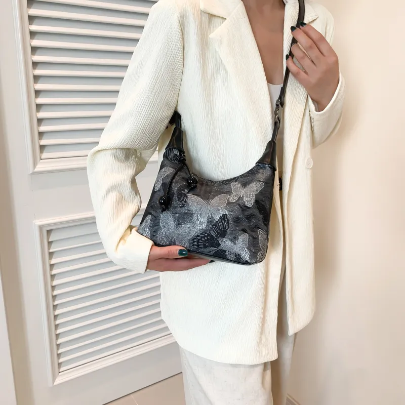 REDOO PU Shoulder Bag, Crossbody Bag Regular Women's Silver/Gold-4