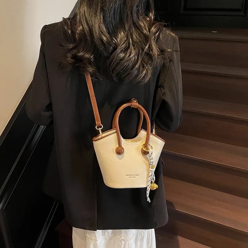 REDOO PU Handbag Regular Women's Black/White & Brown/White & Pink/Brown-15