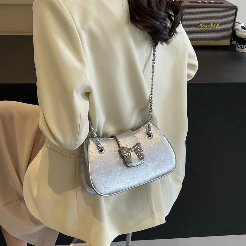 REDOO PU Shoulder Bag Women's Ecru/Silver/Black/Pink-8