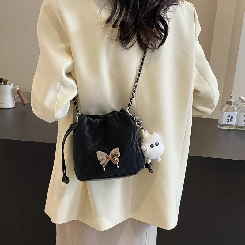 REDOO PU Crossbody Bag Shoulder Bag Women's White/Pink/Black/Silver/Green-11