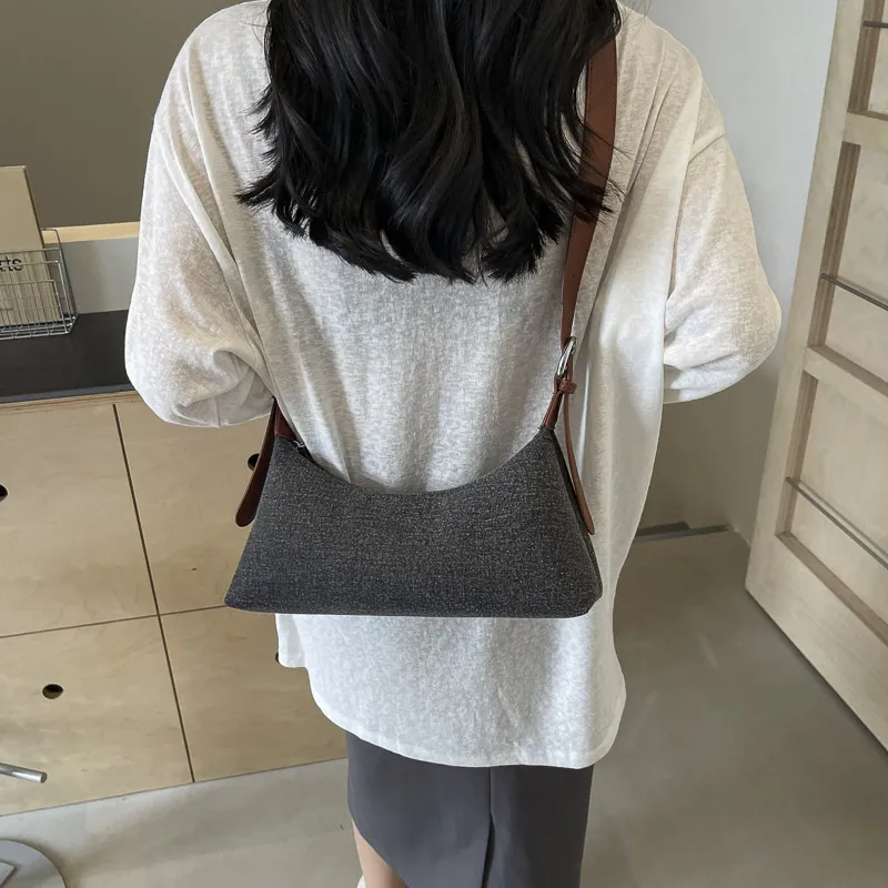 REDOO Denim Shoulder Bag Women's Light Blue/Dark Blue/Dark Tea-11