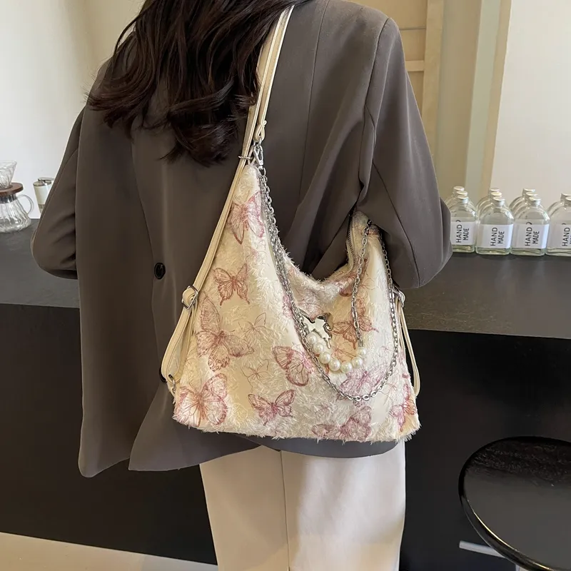 REDOO PU Portable Double Shoulder Backpack Women's Black Butterfly/Gray Butterfly/Red Butterfly/Green Butterfly-9