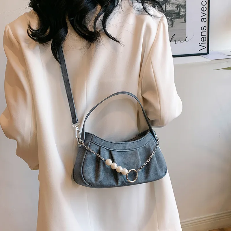 REDOO PU Shoulder Bag Regular Women's Ecru/Gray/Blue/Pink-15