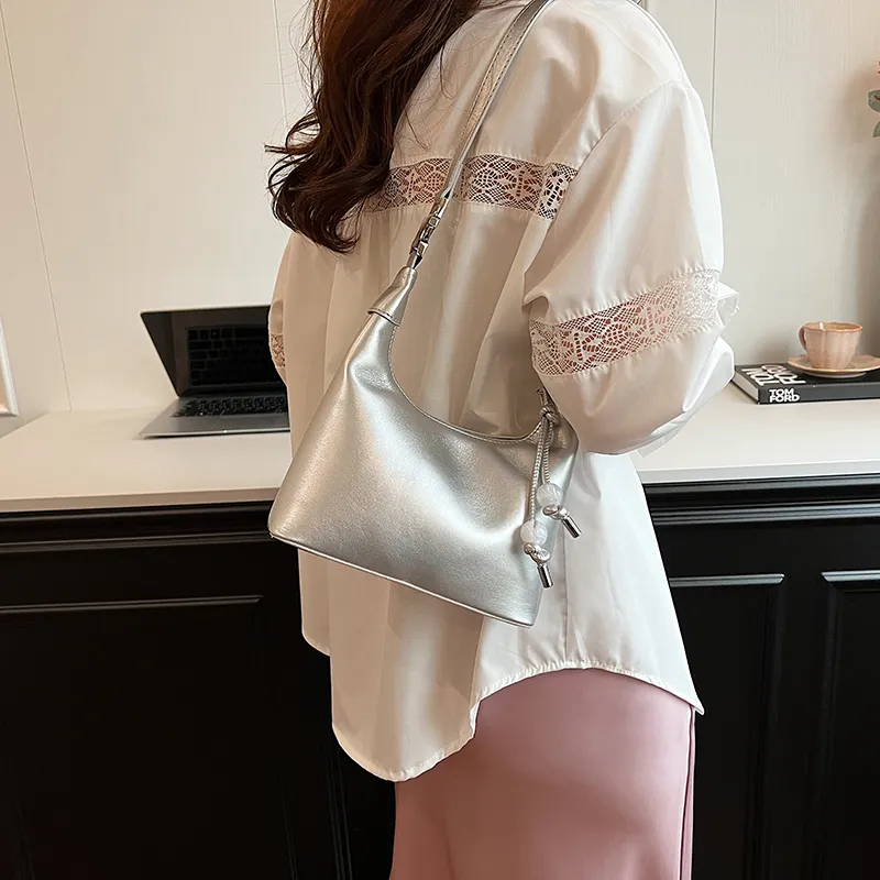 REDOO PU Shoulder Bag Women's Silver/Pearl Pink/Pearl White/Blue/Black-2