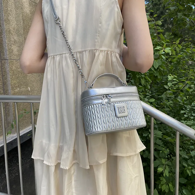 REDOO PU Shoulder Bag, Crossbody Bag, Handbag Regular Women's Silver/Ecru/Pink/Black-2