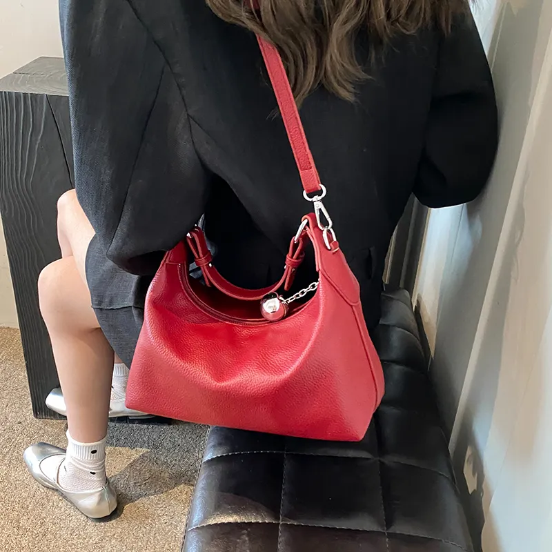 REDOO Pu Shoulder Bag Women's Black/Red Khaki/Brown White-9