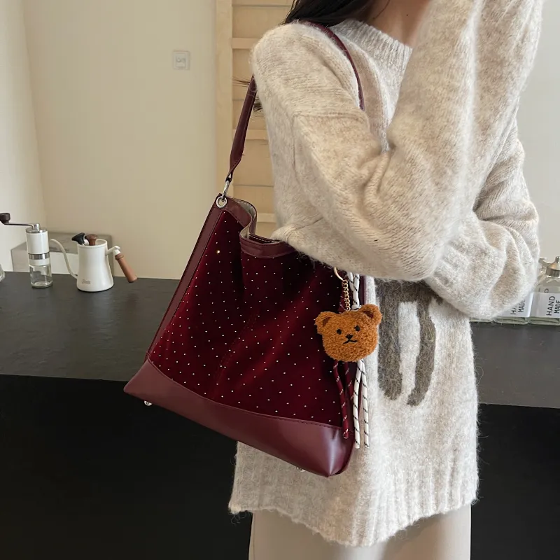 REDOO Suede Shoulder Bag Women's Multicolor-8