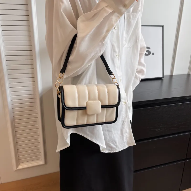 REDOO PU Portable Crossbody Bag, Shoulder Bag Regular Women's White & Pink/White & Black/Silver & Pink-9