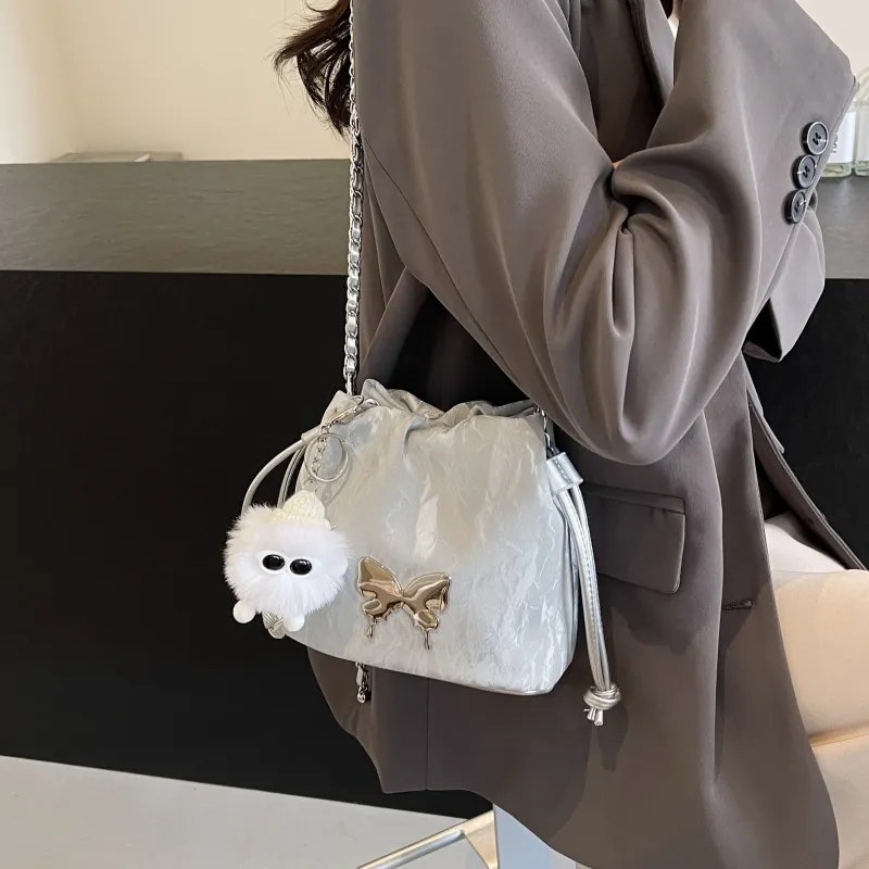 REDOO PU Crossbody Bag Shoulder Bag Women's White/Pink/Black/Silver/Green-21