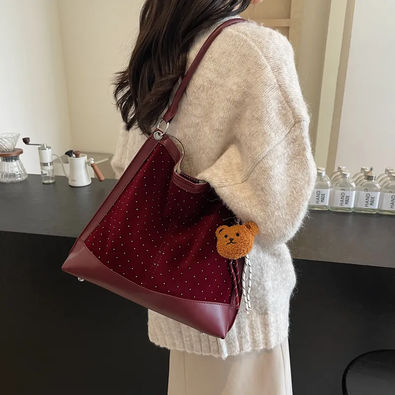 REDOO Suede Shoulder Bag Women's Multicolor-7