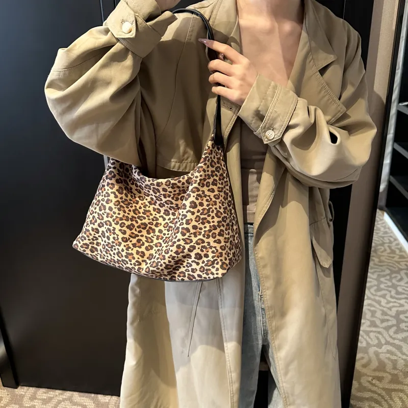 REDOO PU Shoulder Bag Regular Women's Leopard Print/Black/Coffee/Brown-3