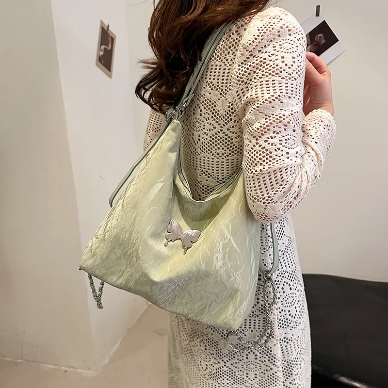 REDOO Mercerized Velour Backpack Crossbody Bag Shoulder Bag Women's Silver/Ecru/Pink/Green/Black-13