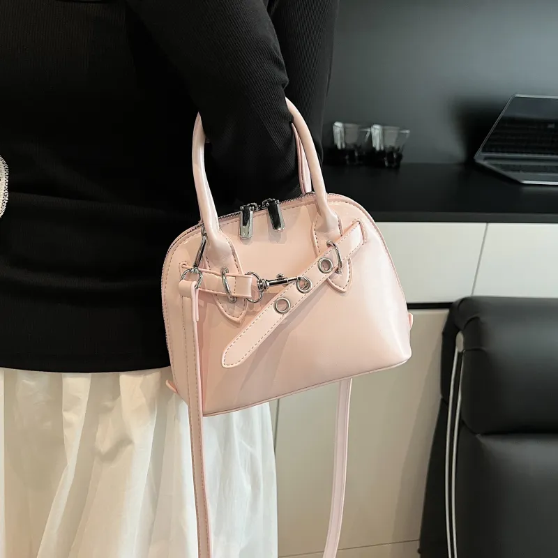 REDOO PU Handbag Women's Black Ecru/Light Yellow/Light Pink-10