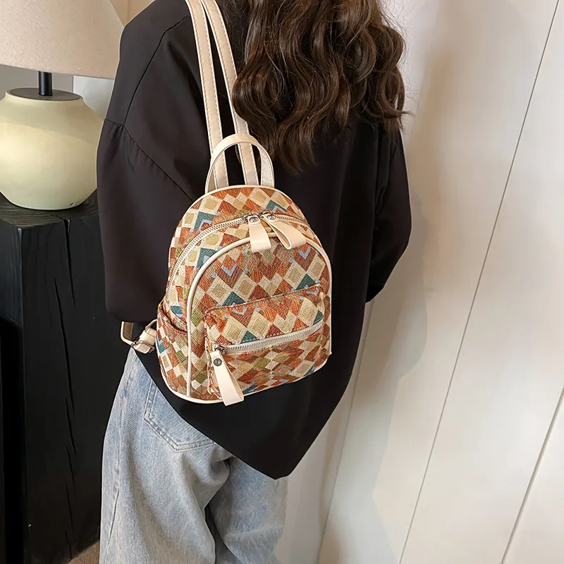 REDOO Pu Backpack Women's Diamond Pattern Blue, Diamond Pattern Beige Yellow, Butterfly Silver, Butterfly Pink-13