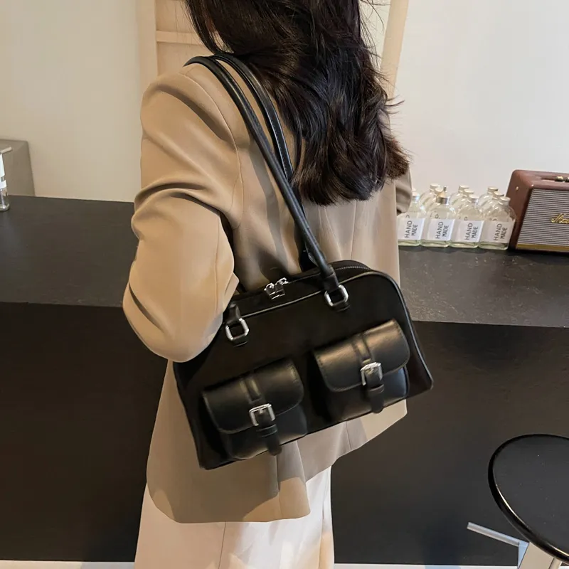 REDOO PU Shoulder Bag Women's Brown/Coffee/Black-11