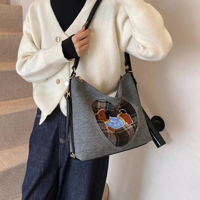 REDOO Denim Shoulder Bag Regular Women's Multicolor-2