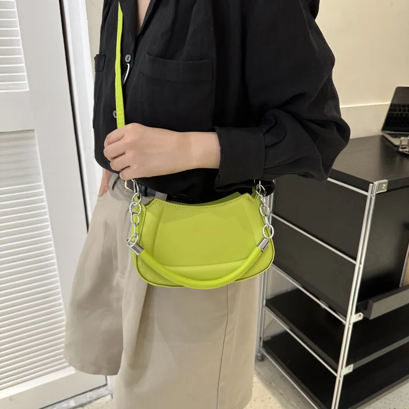 REDOO PU Shoulder Bag Regular Women's Silver/Avocado/Pink/Gold/Green-7