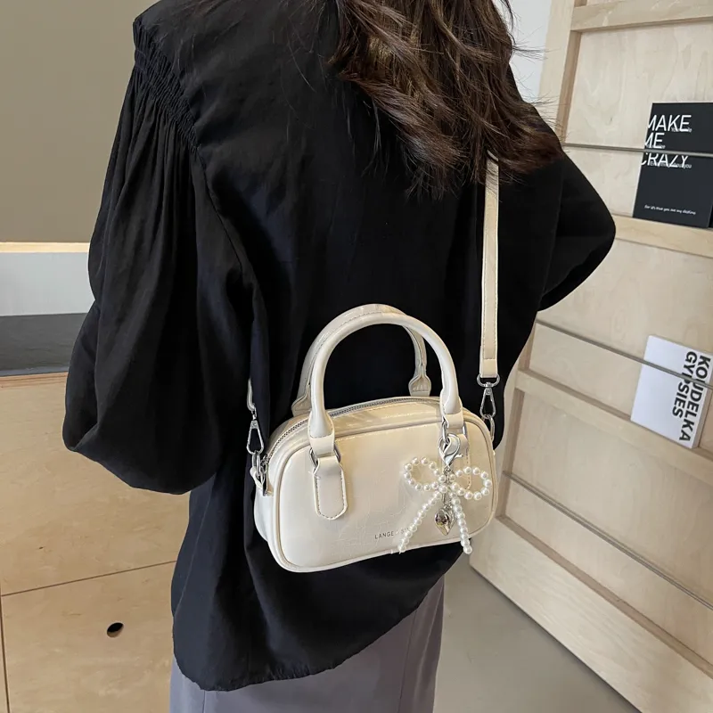 REDOO PU Shoulder Bag, Crossbody Bag, Handbag Women's Ecru/Silver/Black/Burgundy-3