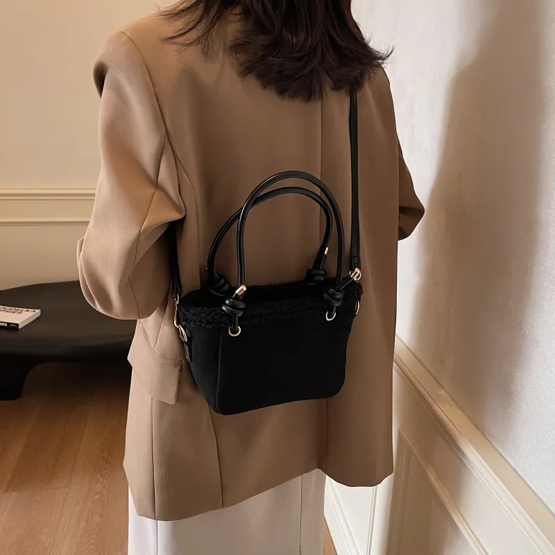 REDOO PU Shoulder Bag Crossbody Bag Handbag Regular Women's Black/Pink/Brown/Coffee-3