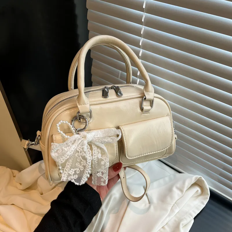 REDOO PU Handbag Women's White/Pink/Blue/Green/Black-1